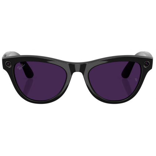Умные очки Ray-Ban Meta* Skyler Gen 2 Shiny Black, Фотохромные линзы Clear to Amethyst Transitions (RW4014)